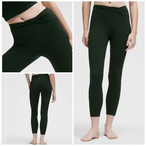 Lululemon Align Twist-Waist Tight 25" Rainforest Green size 14 NWT